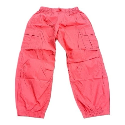 Gap Girls Pink Lightweight Parachute Cargo Pull On Pants Youth Size XL 12, NEW - Image 1 of 4