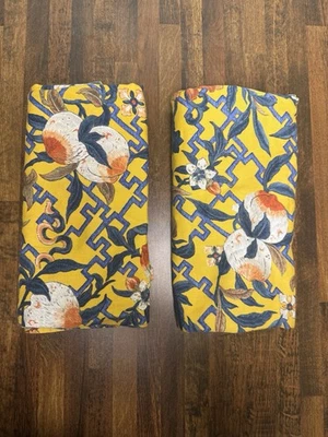 2 fundas de almohada de satén Ralph Lauren KING ~ amarillo jengibre melocotón RARO Foto 1 de 4