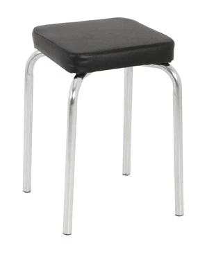 Stapelhocker Sitzhocker Hocker Küchenhocker Schminkhocker gepolstert Schwarz - Bild 1 von 1