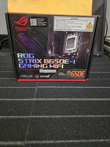 ASUS ROG Strix B650E-I Gaming WiFi 6E Socket AM5 Mini-ITX Motherboard, DDR5 - Afbeelding 1 van 15