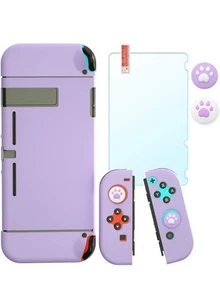 Purple Nintendo Switch Protective Case With Screen Protector & Thumb Grips - Picture 1 of 8