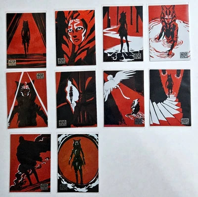 AHSOKA TANO 2018 Star Wars Galaxy Journey of Complete 10 Card Foil Insert Set 2 - Imagem 1 de 2