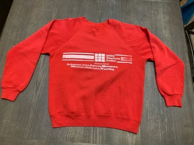Vintage United Telephone Systems Pullover Sweater Size Medium Made In USA - Image 1 of 4