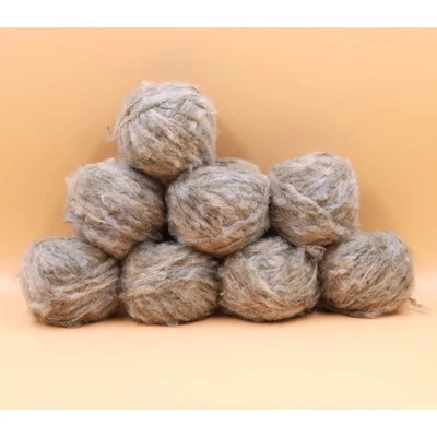 8 balls Baby Alpaca / Wool Grey Warm Knitting Crochet Light Worsted Yarn  - Image 1 of 4