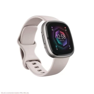 Fitbit Sense 2 Smartwatch - Platinum Aluminum with Lunar White Band *SEALED* - Photo 1 sur 3