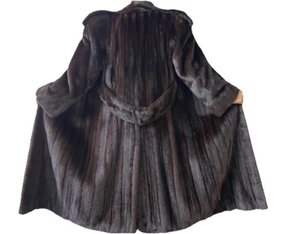 Gentleman's DARK RANCH Real Male MINK FUR Coat Tailored Men's Double Breasted - Image 1 of 4