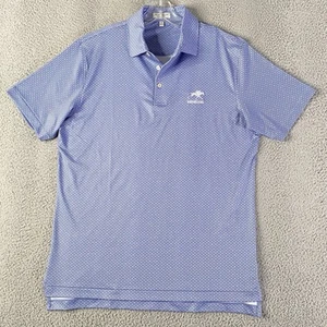 Keeneland Peter Millar Summer Comfort Polo Shirt Men Medium Blue Horse Racing - Picture 1 of 10