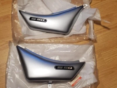 OEM Suzuki 2005-2009 Boulevard S50 LH/RH Silver Frame Covers 47200-39AA0-YMD - Image 1 of 4