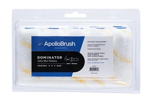 Apollo Brush Dominator Series Angora 1/2 Inch Nap Click + Release Mini Rollers - Picture 1 of 3