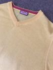 GORGEOUS THOMAS PINK V NECK LIGHT WEIGHT YELLOW JUMPER XS EXTRA SMALL 