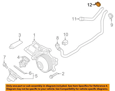 宝马原始设备制造商 13-17 550i GT xDrive 4.4L-V8 水泵进口软管夹 64213405930 — 第 1/2 张图片