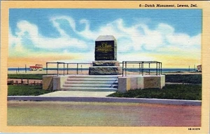 6-Dutch Monument Lewes Delaware 5B-H1078 Postcard Unposted - Picture 1 of 2