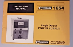 Original B&K 1654 Power Supply Instruction Manual - Picture 1 of 1