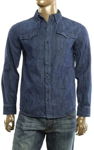 New Mens Blank NYC Heavyweight Denim Cotton Button Front Chambray Shirt M - Picture 1 of 3