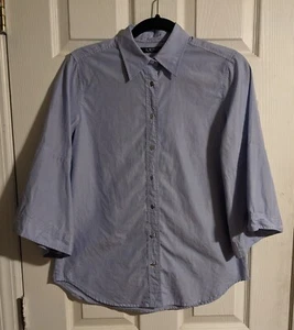 Camicia donna Lauren Ralph Lauren con bottoni XS 3/4 manica a campana 100% cotone - Foto 1 di 5