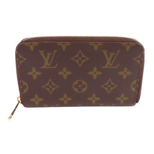 LOUIS VUITTON（LV） Portafoglio compatto con cerniera Louis Vuitton LV GHW rotondo lungo M40499 monogramma
