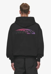 Chaqueta deportiva PEGADOR Clayton de gran tamaño con cremallera lavada negra talla S - Imagen 1 de 5