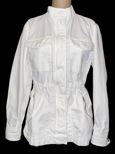 OFF WHITE Giacca Gap Classic Utility donna M leggermente off white zip davanti elastico in vita