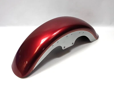 Harley-Davidson Softail Fat Boy 2000-2017 guardabarros delantero Sierra rojo y plateado FLSTF Foto 1 de 4