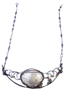 Collana Moda In Argento Sterling Con Conchiglia Di Madreperla Gioielli Donna - Foto 1 di 9