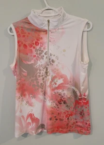 Chicos Zenergy Golfshirt Damen 1 Small 4 6 gold orange Active Wear Oberteil sportlich - Bild 1 von 12