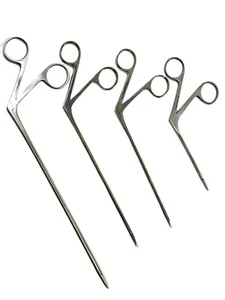 4 Count - Alligator Forceps 3.5" to 8" Ears and Nose Forceps with Serrated Tips - Picture 1 of 8