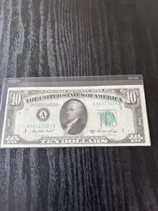 $10 1950A Boston A A Block Federal Reserve Note Ten Dollar Crisp Choice Bill - Picture 1 of 2