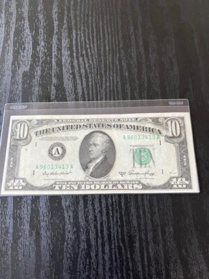 $10 1950A Boston A A Block Federal Reserve Note Ten Dollar Crisp Choice Bill - Image 1 of 2