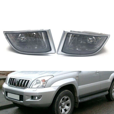Pair Front bumper Fog Light Clear For Toyota Land Cruiser Prado 120 2002-2009 - Image 1 of 4