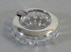 Bleikristall Tisch Aschenbecher mit 800er Silber Montur Juwelier Eichler Berlin - Bild 1 von 6