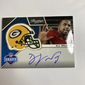 2011 DJ Williams RPA NFL Draft Green Bay Packers Logo Relic Patch Auto Rookie RC - Picture 1 of 6