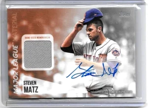 Camiseta Steven Matz 2019 Topps Major League Materials + autógrafo certificado #/50 - Imagen 1 de 1