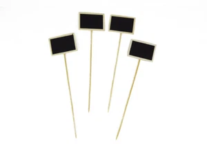 Pz 4 Lavagnetta In Legno Cm 5x7 C/stecco Naturale articoli decorativi fai da te - Imagen 1 de 2