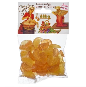 Lucien Georgelin Bonbons sans sucres Orange et Citron le sachet de 115g - Imagen 1 de 1