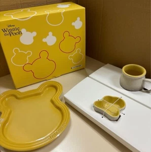 Le Creuset Disney Winnie the Pooh Tableware Set Quince Yellow Official JPN New - Picture 1 of 8