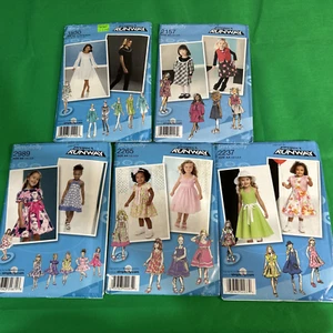 Lot of 5 Simplicity Project Runway Sewing Patterns New girls dress womans kids - Picture 1 of 11