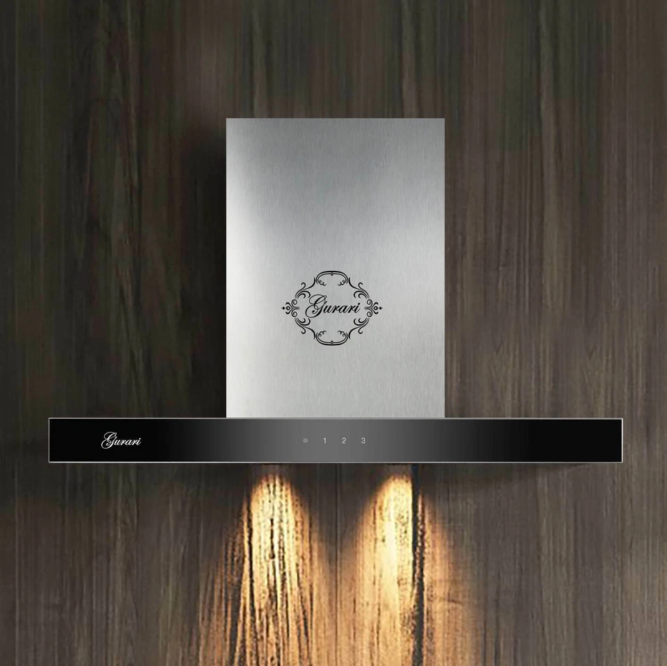 Gurari GCH 462 Dunstabzugshaube 60 cm 1000m³/h Abzugshaube Wandhaube Fernbed.