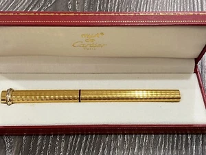 Authentic Cartier Must de Cartier Trinity Vendome Gold 3 Rings Fountain Pen - Picture 1 of 12