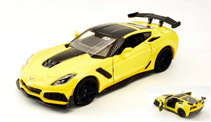 Corvette Zr1 2019 Jaune 1:24 Model Motormax - Photo 1/1