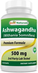 Best Naturals Ashwagandha 500mg 120 Capsules