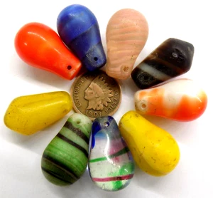 9 Pc Lot Large Size African Wedding Beads Czech Bohemian BH8 L3 - Picture 1 of 1