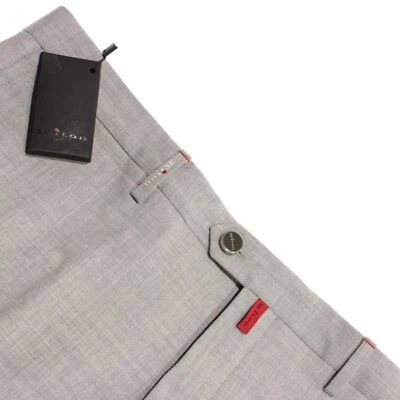 Kiton новый с Ярлыками платье брюки размер 58 42 США в твердый светло-серый шерстяная смесь - Изображение 1 из 4