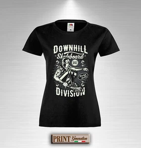 T-Shirt chic skateboard skater casco velocità divertimento elegante uomo donna - Foto 1 di 6