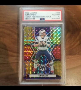 2022 Mosaic - Super Bowl MVP Choice Fusion Red & Yellow  #292 Tom Brady /80 - Picture 1 of 2