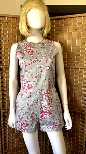 Pavement Shorts Playsuit Vibrant Floral Print Zip Closure. Ladies 8-10 Girls 16 - Picture 1 of 11