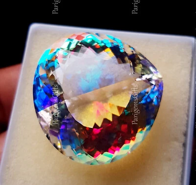 108 Crt Mystic Quartz Heart Shape pendant Size Loose Gemstone - Image 1 of 4