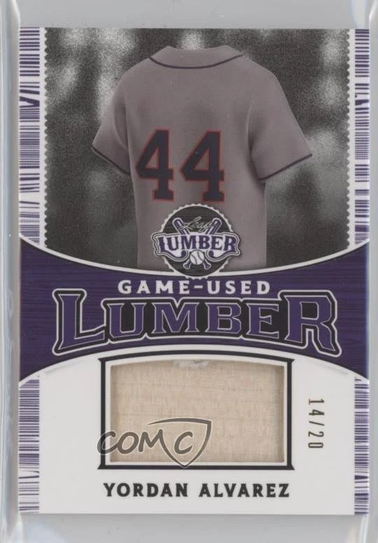 2024 Leaf Lumber Game Used Lumber Relics Purple /20 Yordan Alvarez #GUL-100 - Image 1 of 2