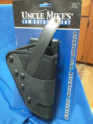 UNCLE MIKE'S LAW ENFORCEMENT HOLSTER #9852-1 SIZE 2 KODRA RH DUAL RETENTION - Image 1 of 4