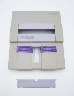 Super Nintendo Top Shell snes console shell replacement Power Reset Yellowed - Image 1 of 3