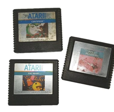 Atari 5200 Game Cartridges 3 Pac-man, Pole Position, Centipede 1982-83 - Image 1 of 4